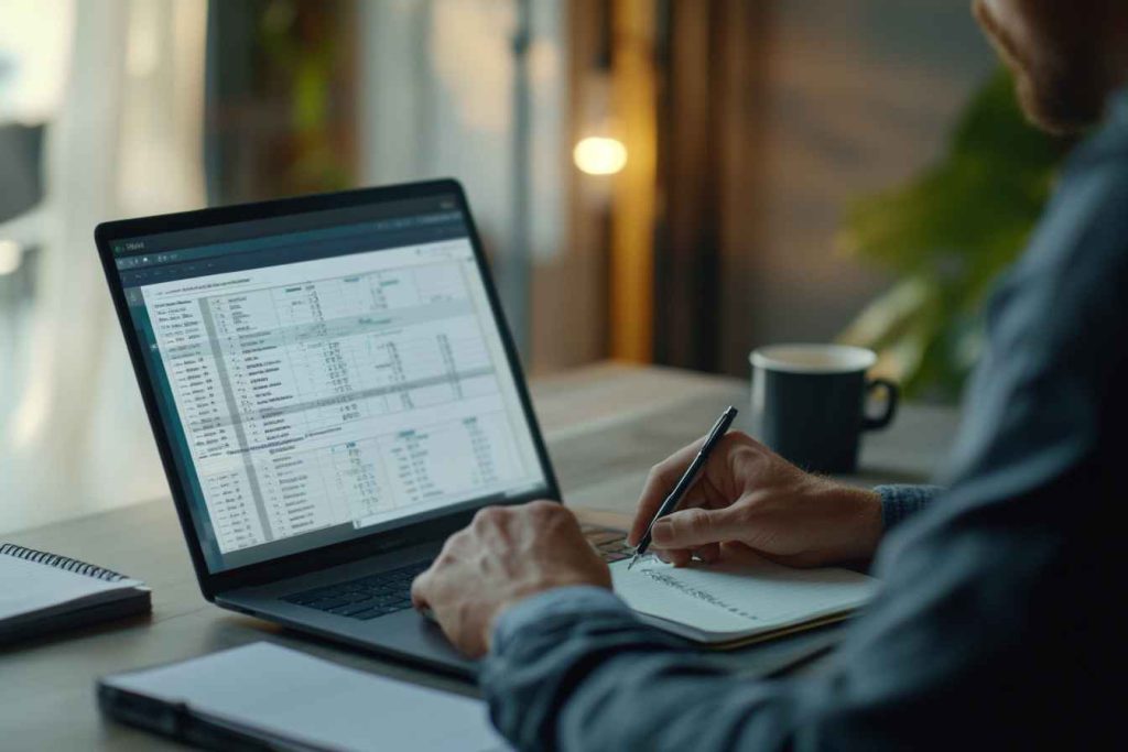 How to Evaluate Candidates After an Interview: Expert Tips 2 HR professional using a structured candidate scorecard to evaluate interview performance.