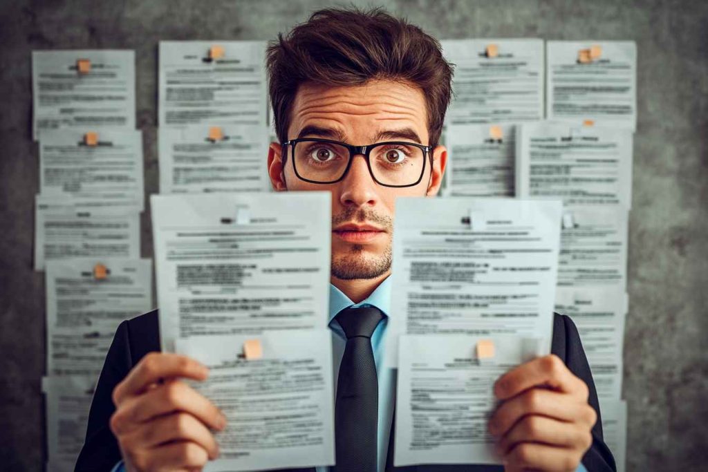 A recruiter comparing multiple pre-employment assessment forms to evaluate candidates.