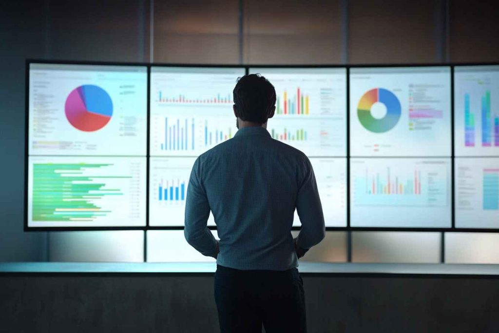 Digital Marketing Technical Skills to Assess for Employment 3 A male digital marketing manager reviewing analytics dashboards to assess campaign performance and audience engagement.