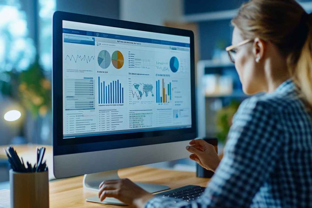 Recruiter analyzing a digital candidate assessment framework.