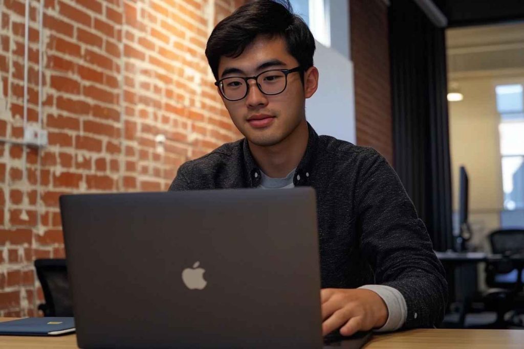 How to Assess Candidates for a Job: Your Step-by-Step Hiring Guide 1 Job candidate completing a skills test on a laptop.