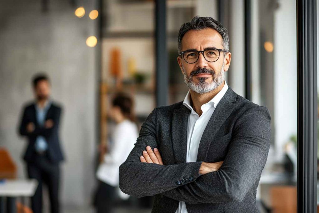 Influencing Styles Examples: How Great Leaders Persuade and Inspire 3 A visionary male leader observing a confident, independent team working autonomously in an open office environment.