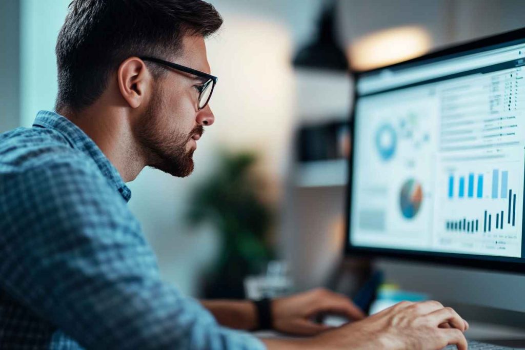 Digital Marketing Executive Skills: What You Need to Know 3 A male marketing automation specialist setting up lead nurturing workflows on a CRM platform.