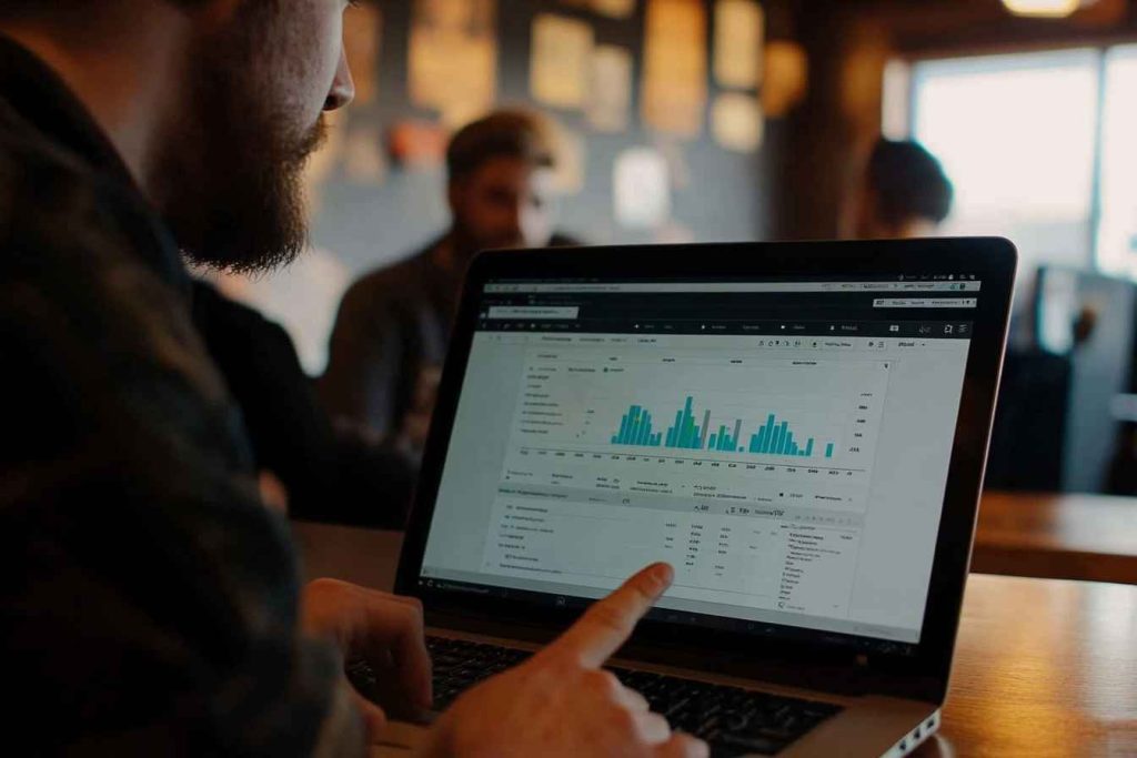 What Questions to Ask in a Digital Marketing Executive Interview 1 A male candidate explaining an SEO strategy during a digital marketing executive job interview.