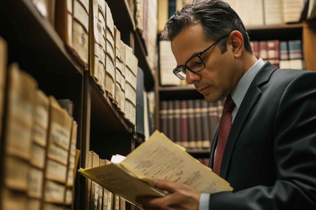 A legal expert applying deductive reasoning to analyze case files and reach a conclusion.