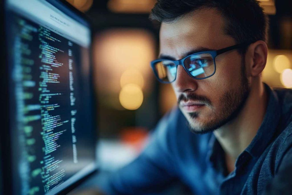 An IT manager identifying patterns through inductive reasoning.