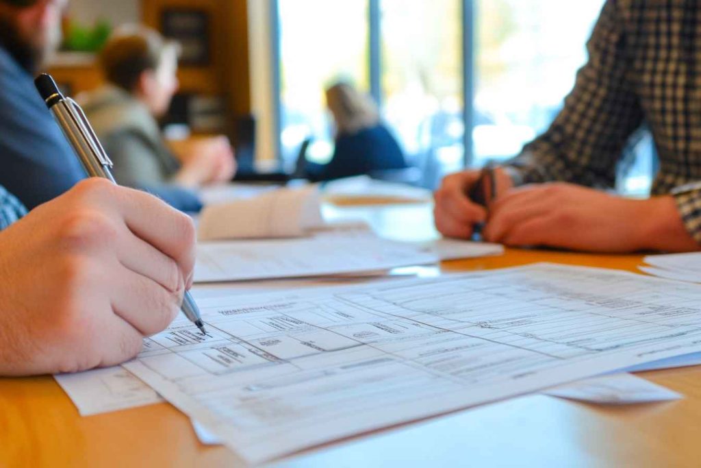 Candidate Assessment PDF: Your Ultimate Resource to Better Hiring 2 Candidate completing a skills assessment while a recruiter follows grading criteria in a Candidate Assessment PDF.