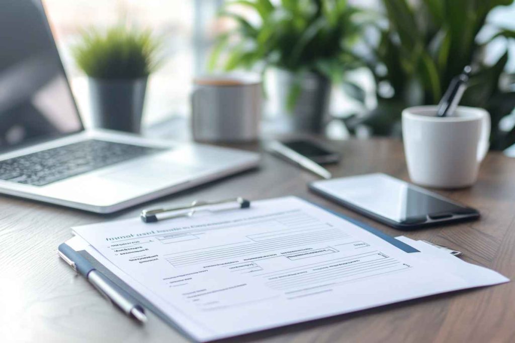 Candidate Assessment PDF: Your Ultimate Resource to Better Hiring 3 Candidate Assessment PDF with structured checklists and interview questions on a recruiter’s desk.