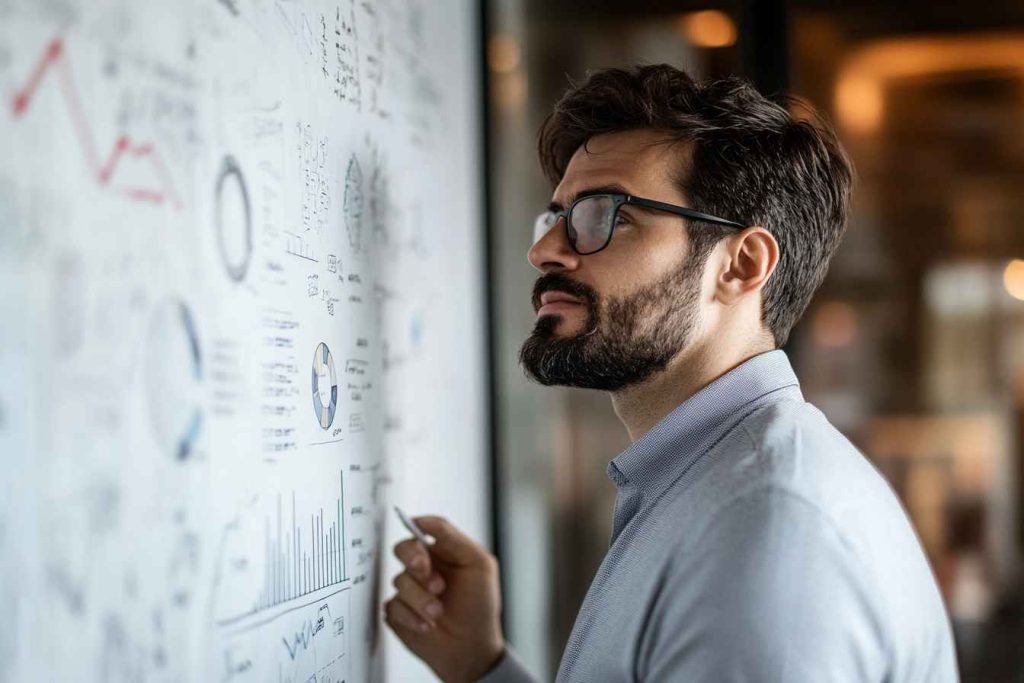 How to Develop Deductive Reasoning Skills 3 Worker reflecting on logic outcomes using hypothetical deductive reasoning.