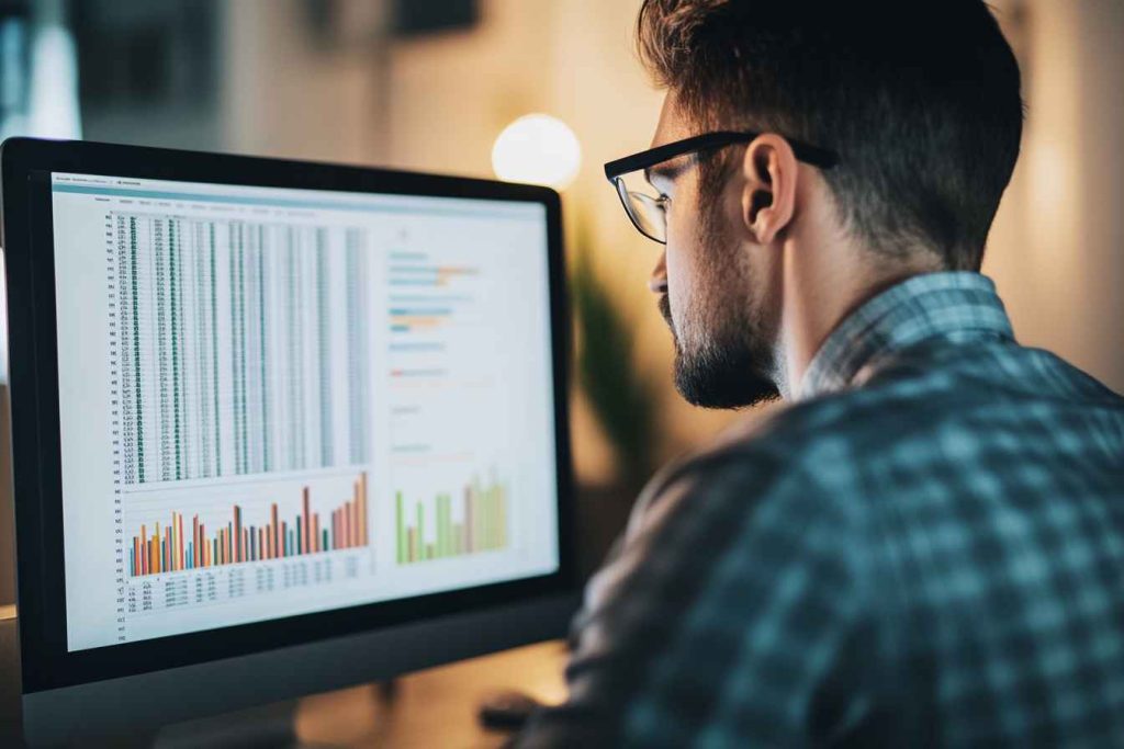 Analyst using numerical reasoning to interpret revenue trends.