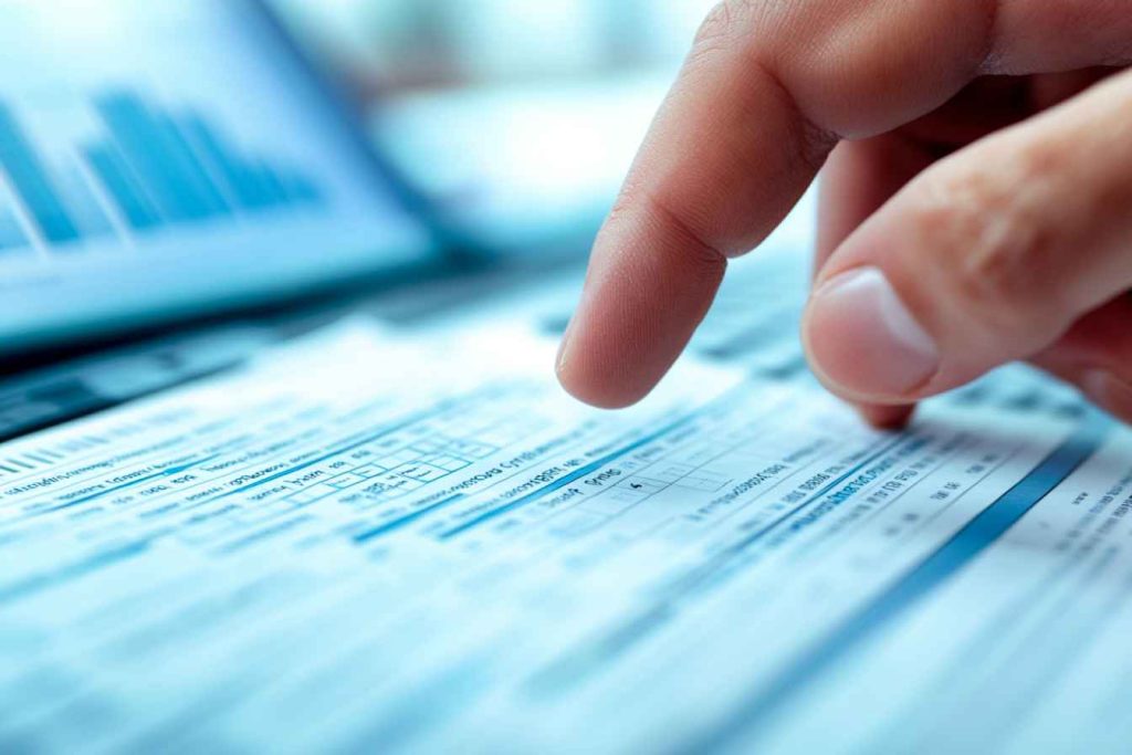 excel-proficiency-test Close-up of a man correcting messy data in an Excel sheet for a data entry skills test