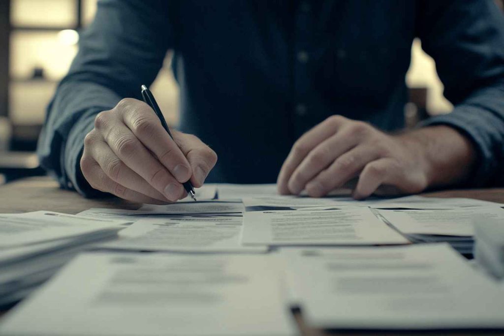 hiring-interview-integrity-check Male hiring manager evaluating integrity of a candidate during interview.