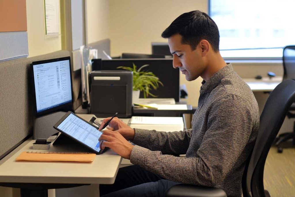 How to Find Trustworthy Employees: Practical Steps for Smarter Hiring 1 A male job applicant completing an integrity test as part of the hiring evaluation process.