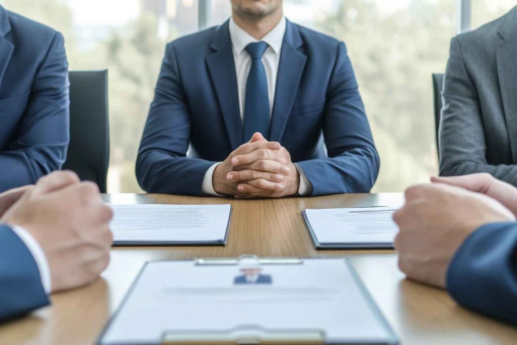 A hiring panel evaluating a candidate’s moral judgment based on dilemma responses.
