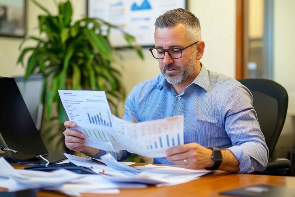 An HR professional identifying hiring trends using inductive logic from interviews and assessments.