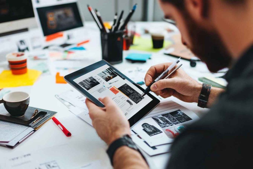 Attention to Detail Skills in the Workplace 2 Marketer checking digital assets before publishing.