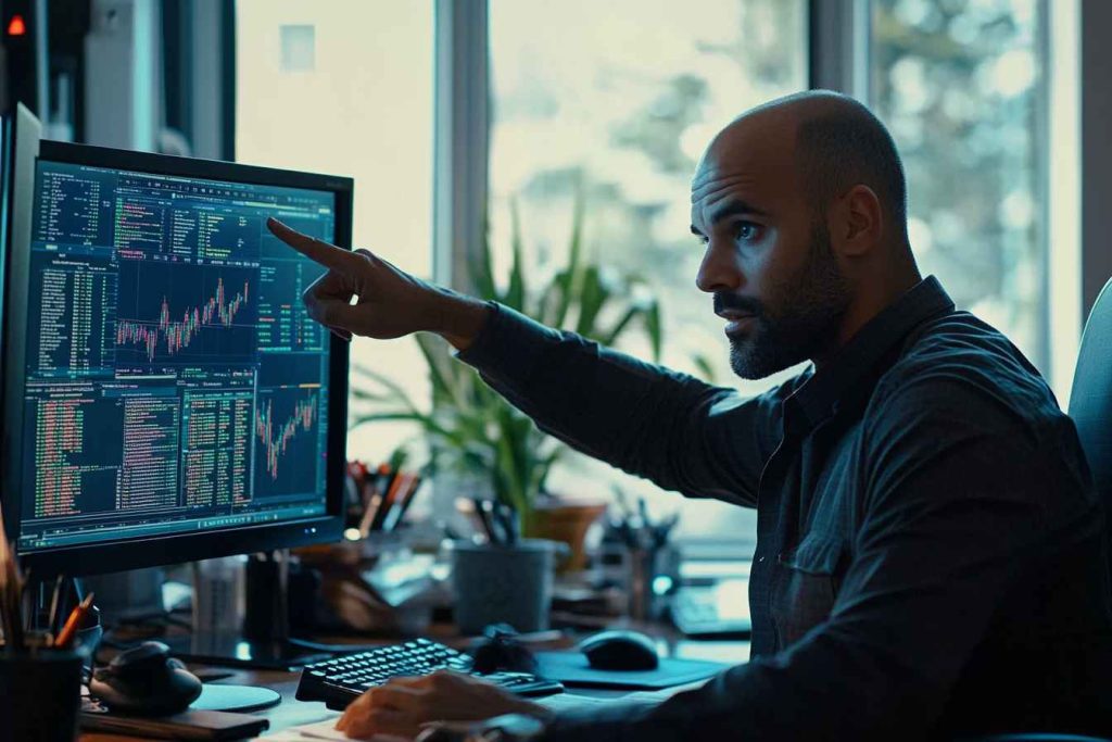 Attention to Detail Skills in the Workplace 3 Finance expert reviewing numbers with precision.