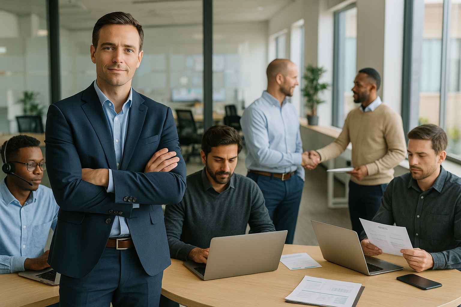 Roles 1 Diverse professionals in modern office