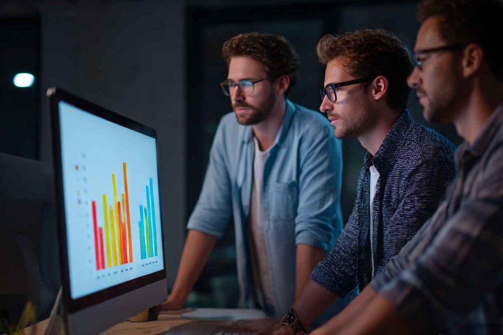 Hiring managers comparing personality results and work preferences