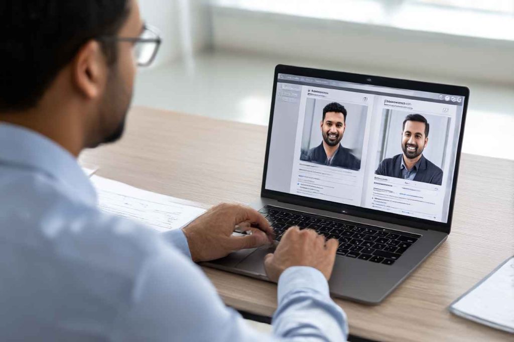 Best Pre-Employment Assessment Tools: Find the Right Fit Before You Hire 3 HR manager comparing candidate test scores on laptop
