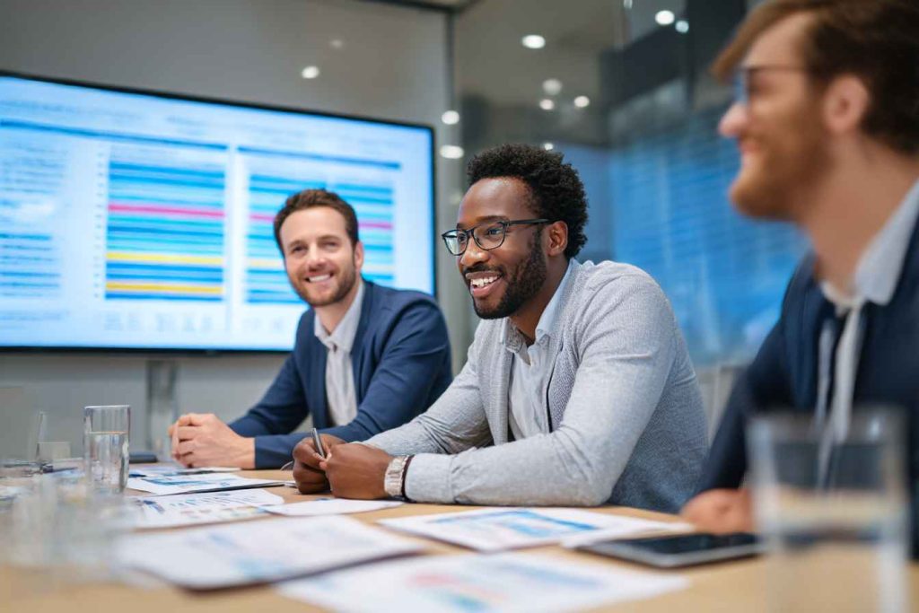 Hiring team comparing candidate numerical reasoning test scores