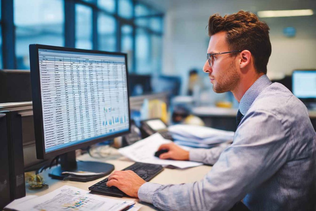 Finance role candidate completing numerical reasoning psychometric test