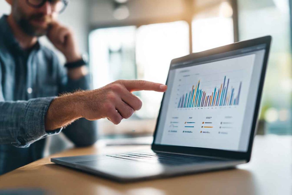 A hiring manager making a decision using skills test results