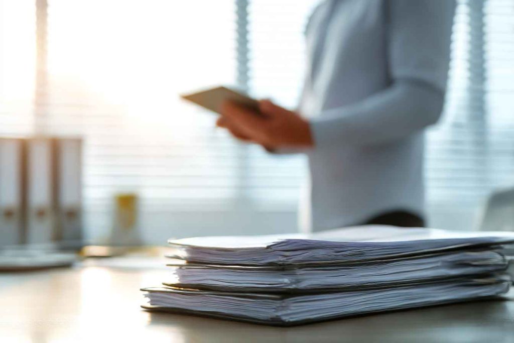 A recruiter reviewing EEOC-compliant structured questions on a tablet