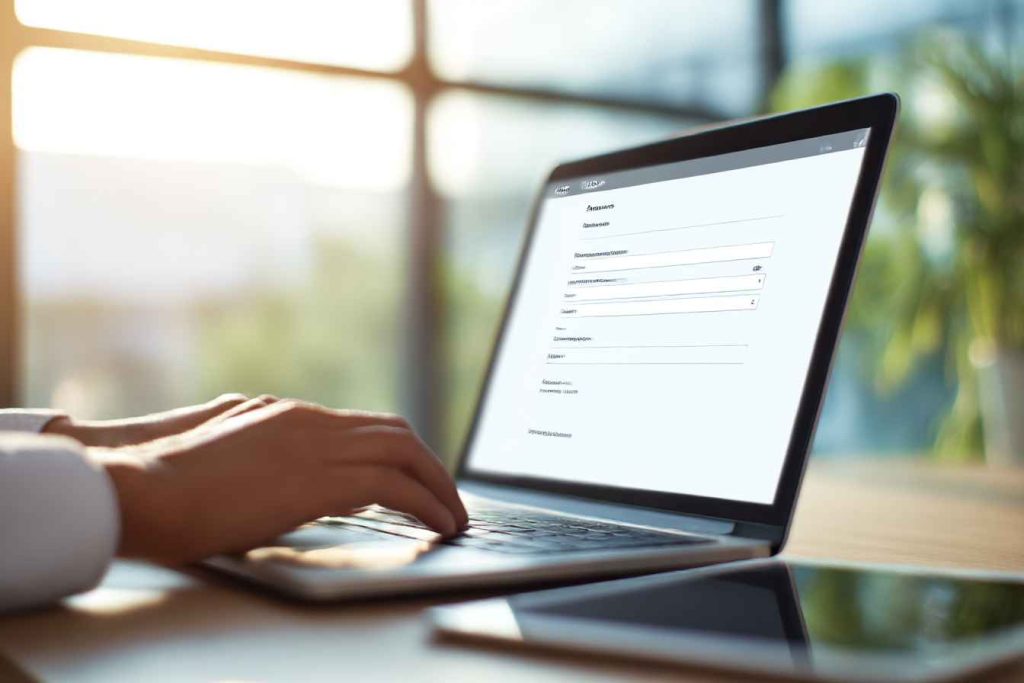 A candidate entering 3–5 references through a secure digital hiring portal